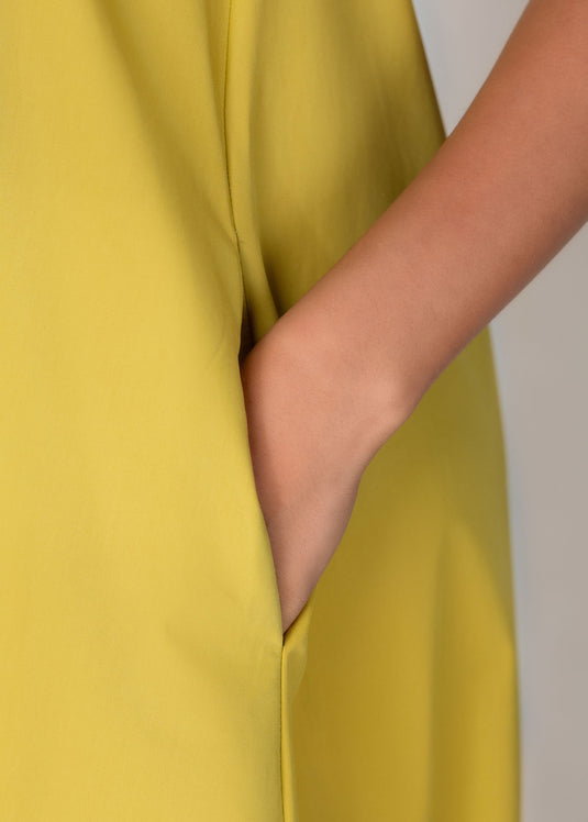 Sleeveless Trapeze Midi Dress