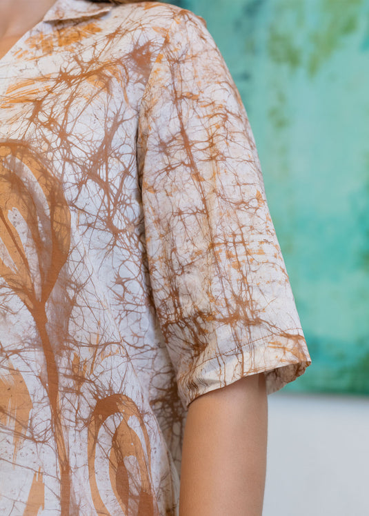Batik v-neck top