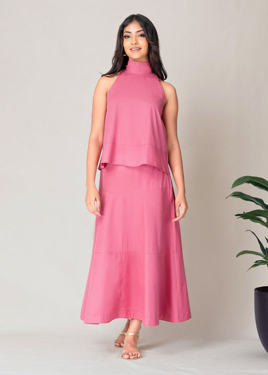 Halter Neck Blouse With Back Tie