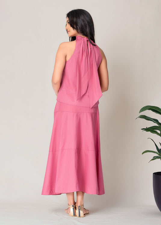 Halter Neck Blouse With Back Tie