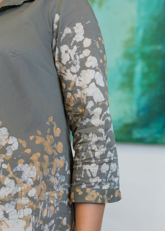 Batik A- line shirt dress