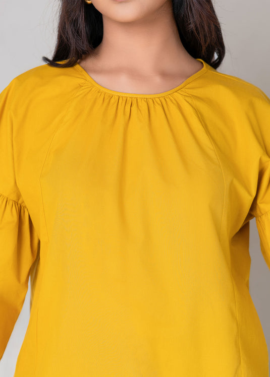 Flounce Sleeve Voluminous Blouse