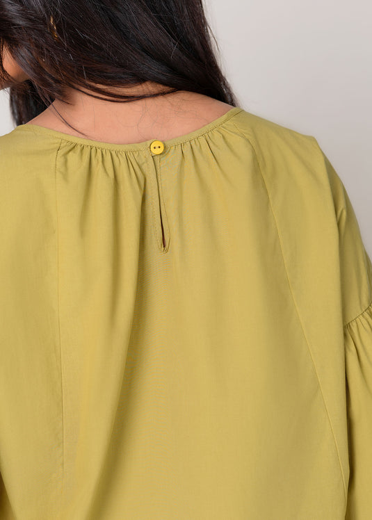Flounce Sleeve Voluminous Blouse