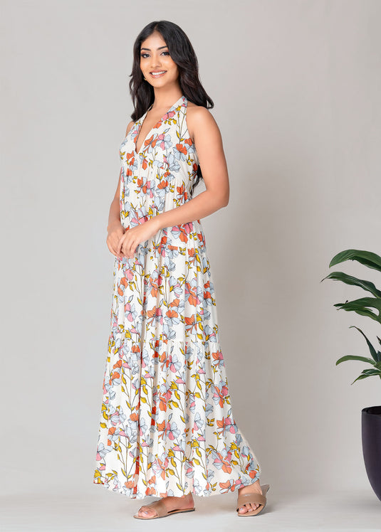Halter Neck Maxi Dress