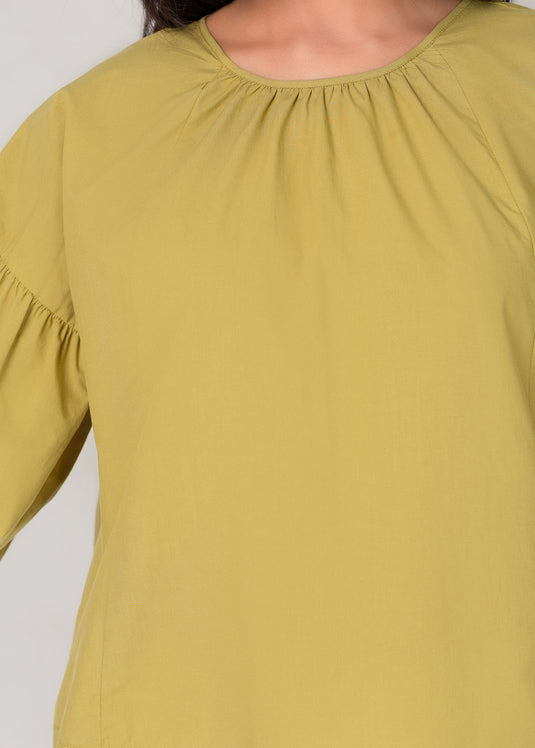 Flounce Sleeve Voluminous Blouse