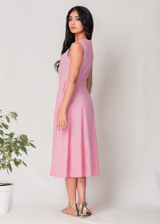 Cut Panel Detailed Midi Dress