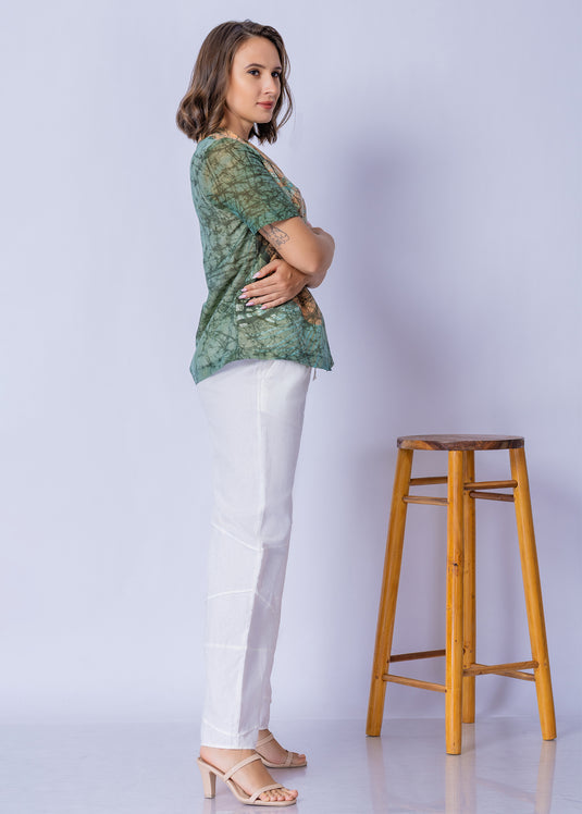 Batik Collared Blouse