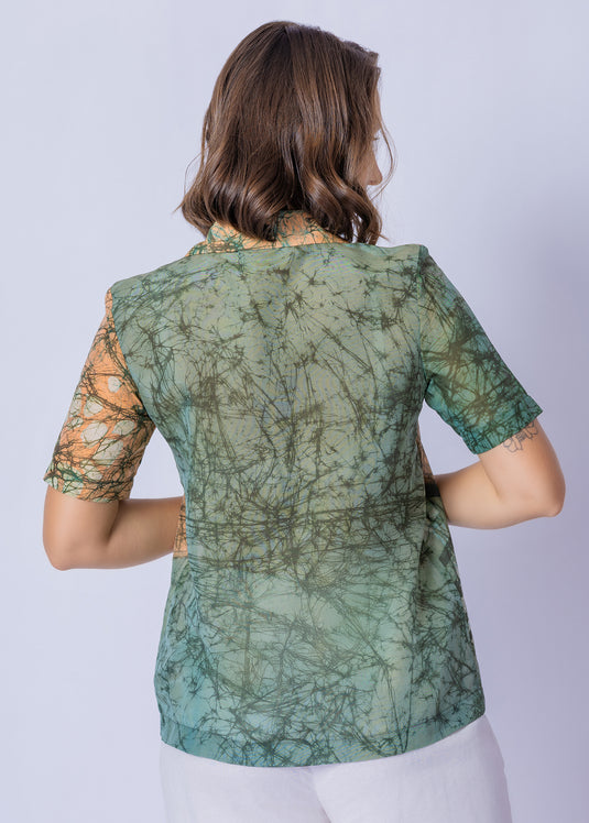 Batik Collared Blouse