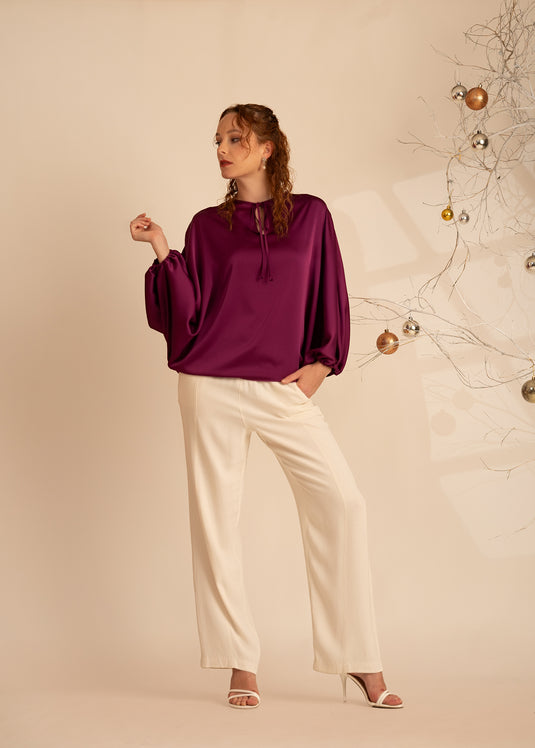 Kaftan Blouse With Front Tie
