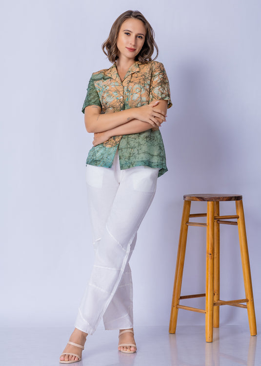 Batik Collared Blouse