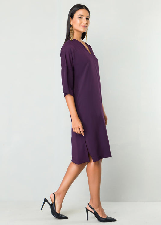 Drop shoulder dress