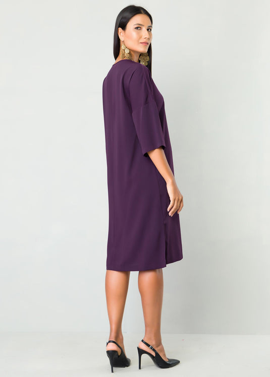 Drop shoulder dress