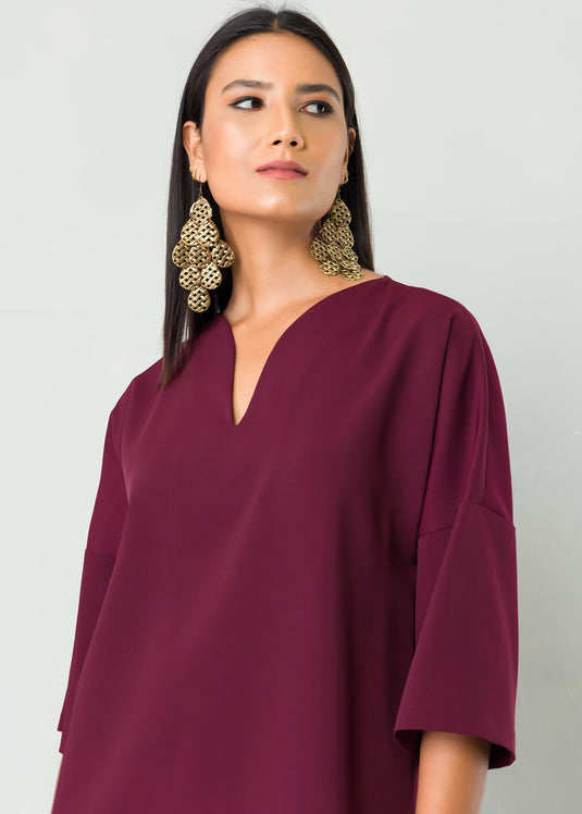 Drop shoulder dress