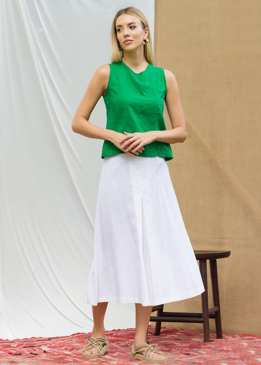 Sleeveless crop top