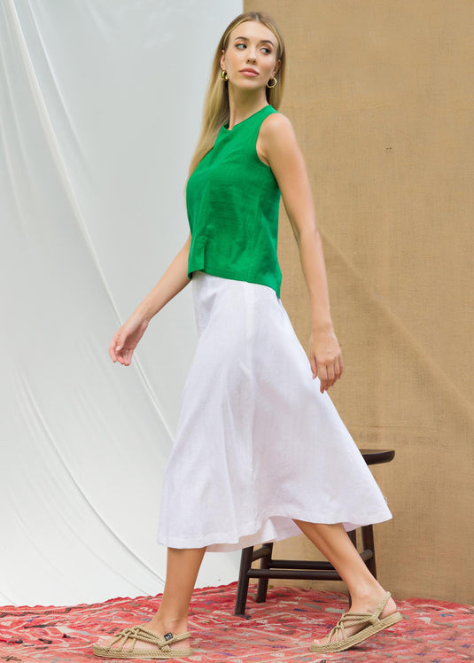 Sleeveless crop top