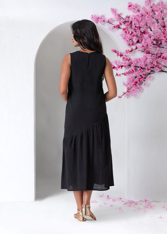 Sleeveless Tiered Panel Dress