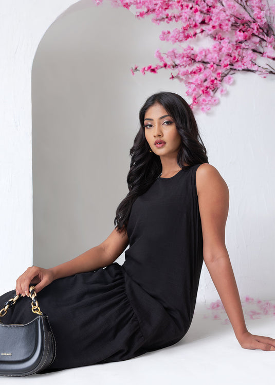 Sleeveless Tiered Panel Dress
