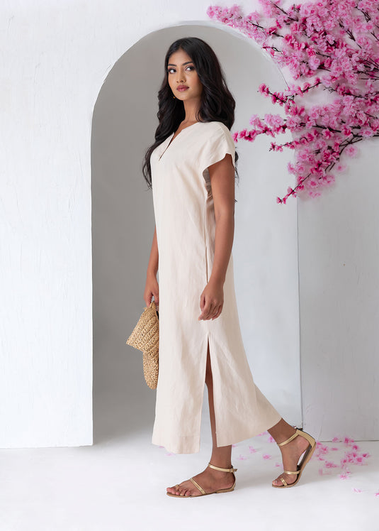 Short Sleeve Column Dress
