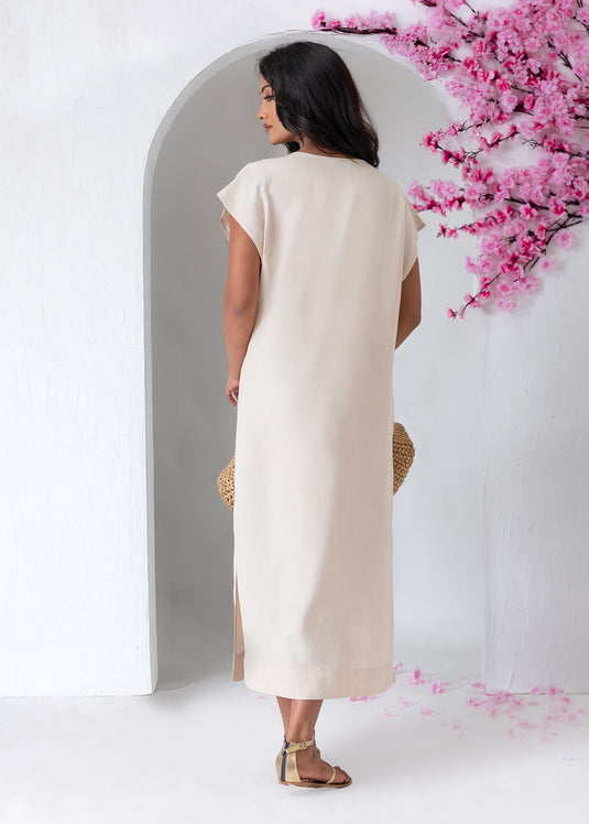 Short Sleeve Column Dress