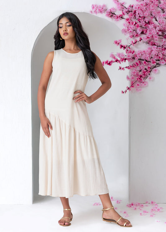 Sleeveless Tiered Panel Dress