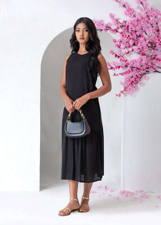 Sleeveless Tiered Panel Dress