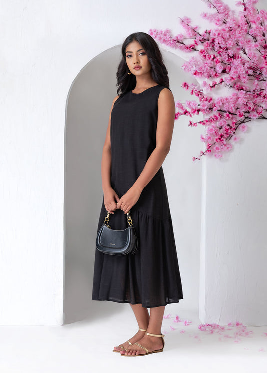 Sleeveless Tiered Panel Dress