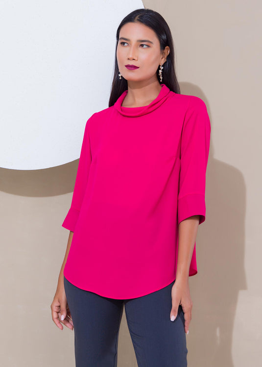 Shawl collar blouse