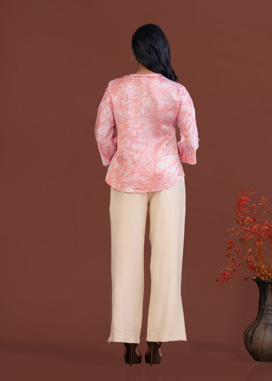 Batik v- neck top