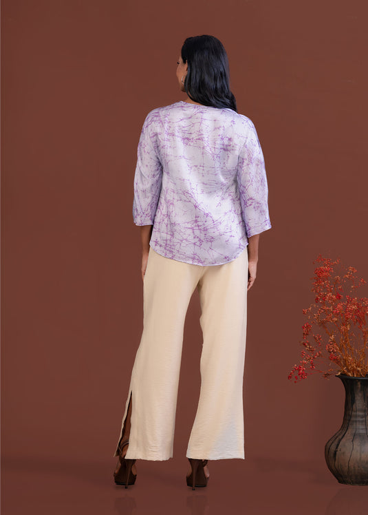 Batik v- neck top