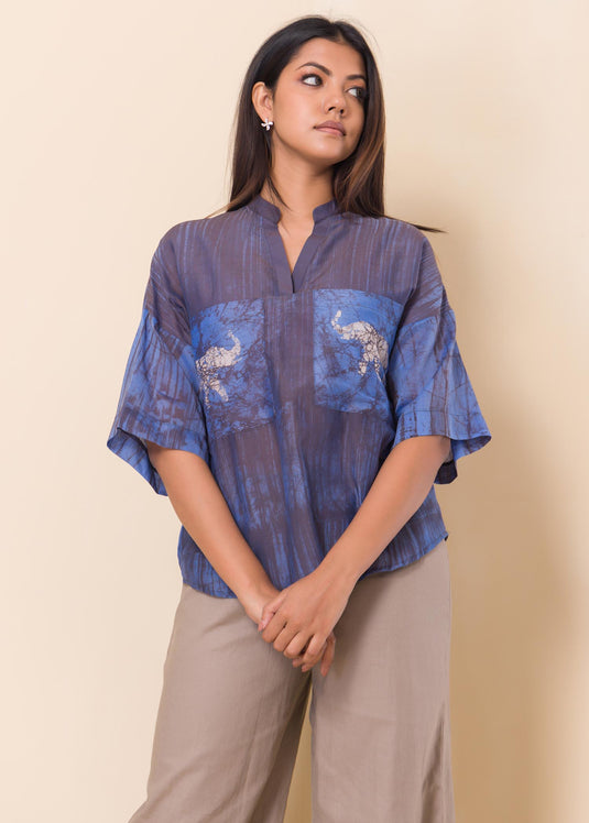 Batik Elephant Printed Top