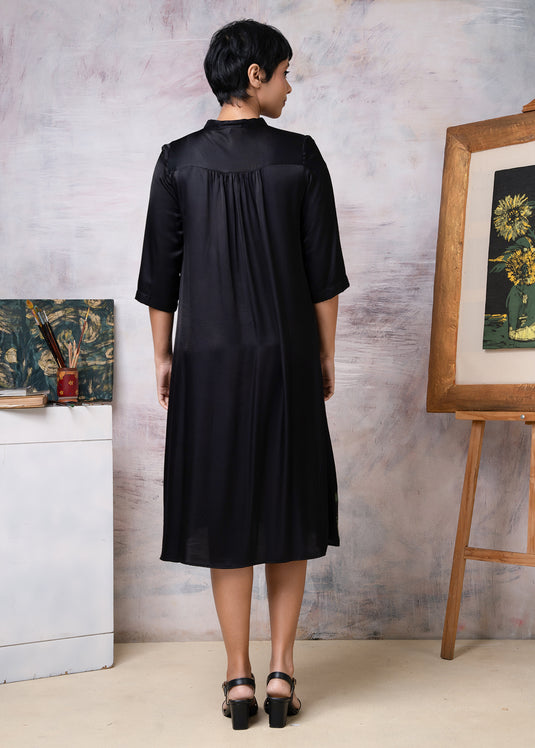 Van Gogh Sunflower Abstract Batik Hand Printed Dress