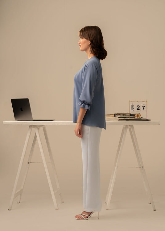 Pleat detailed blouse