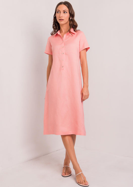 Short Sleeve Linen Dress