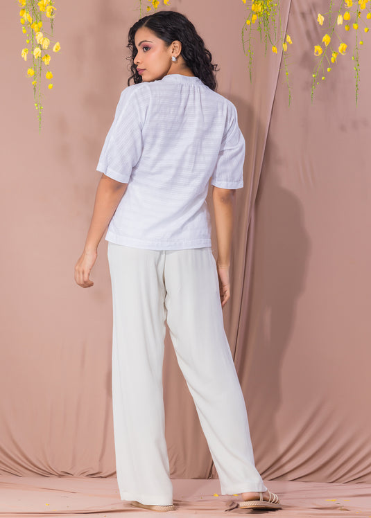 Basic Blouse With Large Front Pockets