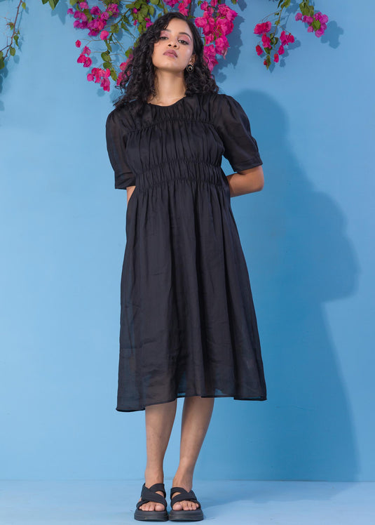 Shirring Detail Dress