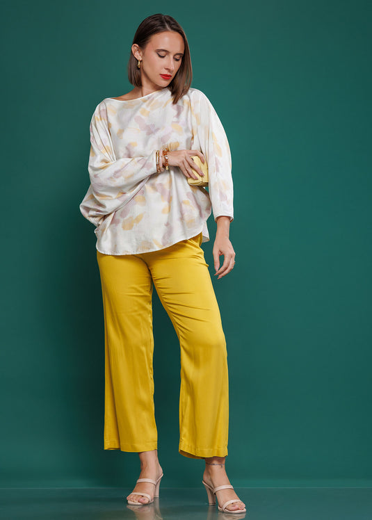 Dolman sleeve printed top