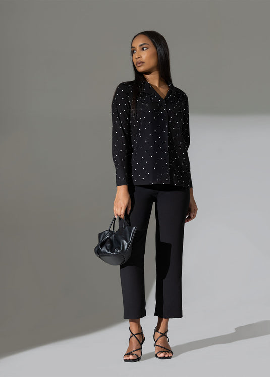 Basic Cuban Collar Blouse