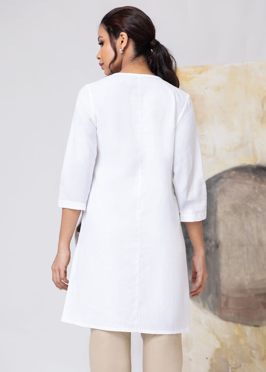 Basic Linen Kurtha Top