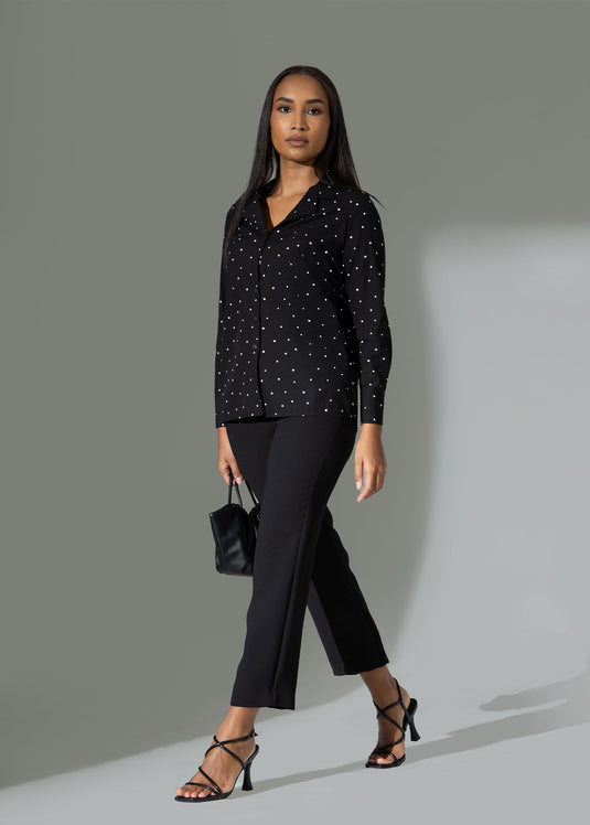 Basic Cuban Collar Blouse