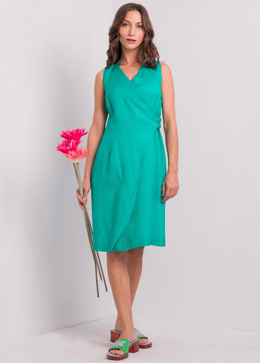 Sleeveless Wrap Dress