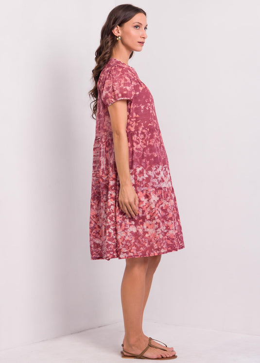 Puff Sleaved Batik Dress