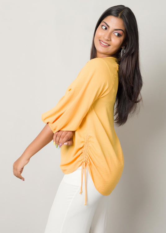 Side ruched blouse