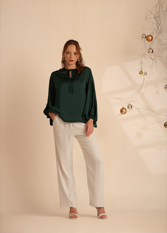 Kaftan Blouse With Front Tie