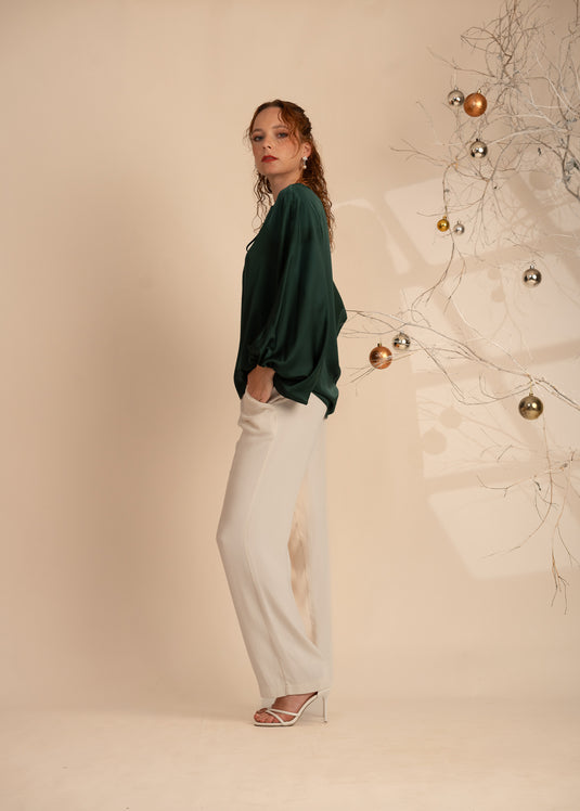 Kaftan Blouse With Front Tie