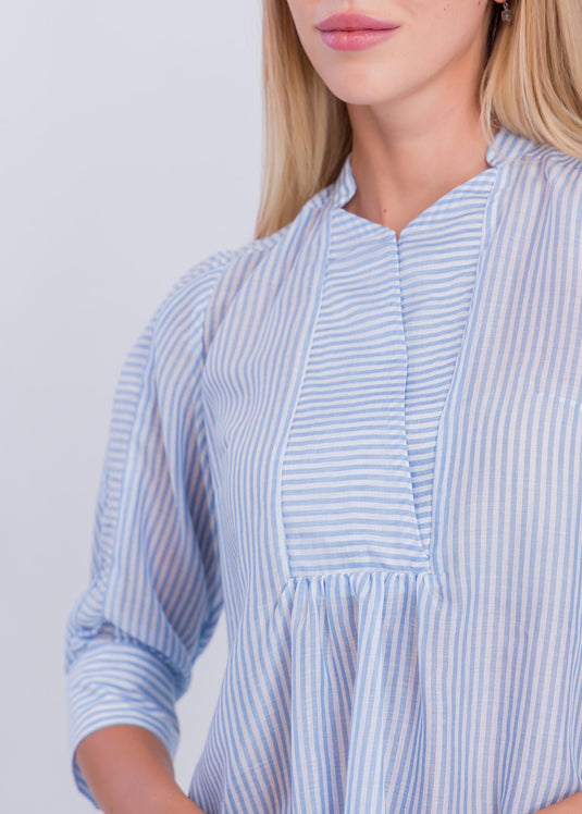 Stripe Blouse With Yoke Detail