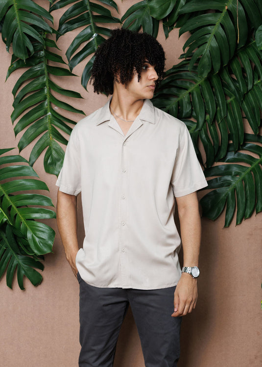 Detailed Back Print S/S Shirt