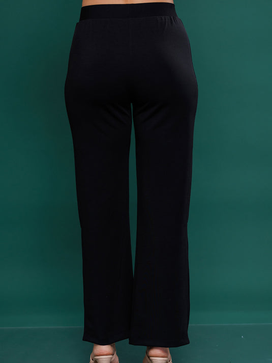 High waisted pant with side slits