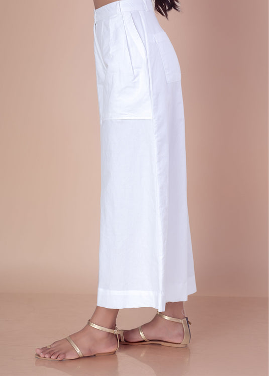 Culotte pant with front pleats