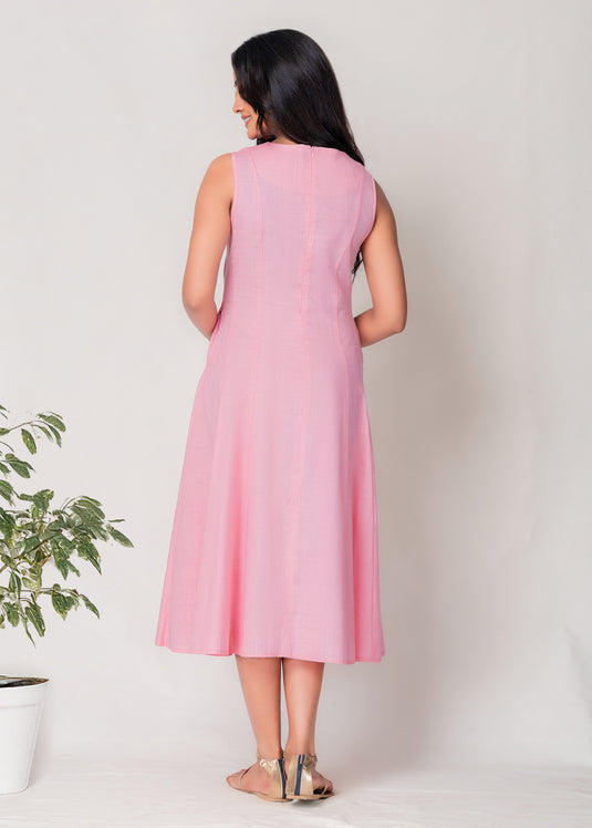 Cut Panel Detailed Midi Dress
