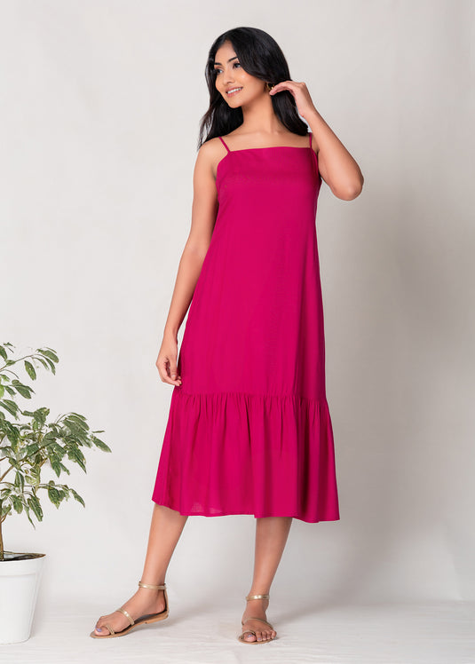 Strappy Tiered Panel Dress